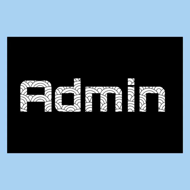 ADMIN Whitewords/Blackbackround