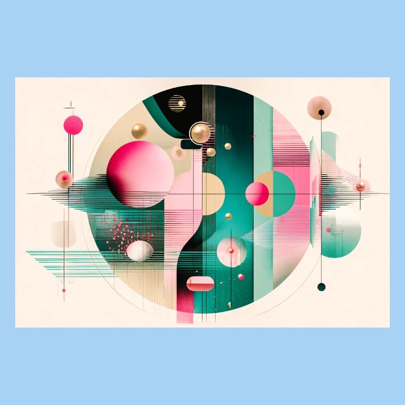 Abstrakte Komposition mit Farbflug