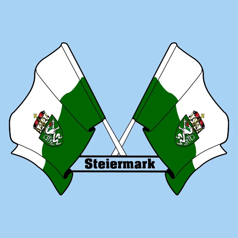 Drapeaux de Styrie avec texte