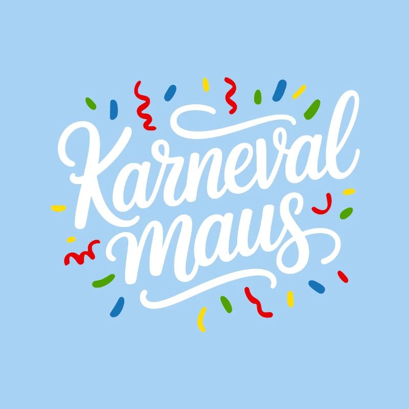 Karnevalmaus Buntes Konfetti Karneval