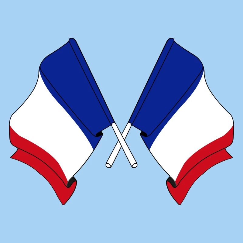 Zwei Flaggen Frankreich