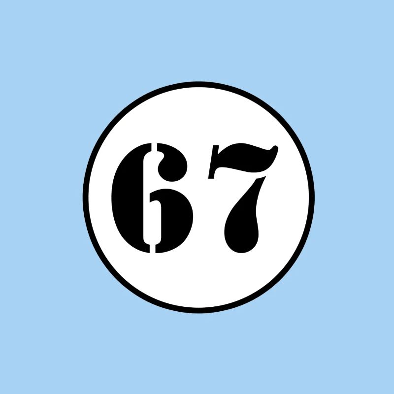 NUMMER 67 Siebenundsechzig Geburtstag Geschenk