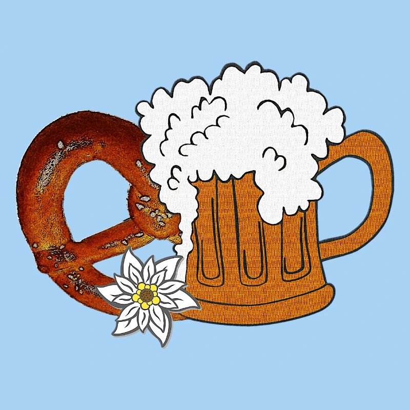 Bierglas, Volksfeste, Brezel mit Bierhumpen