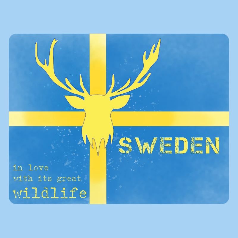 Faune de la Suède Drapeau de la Suède