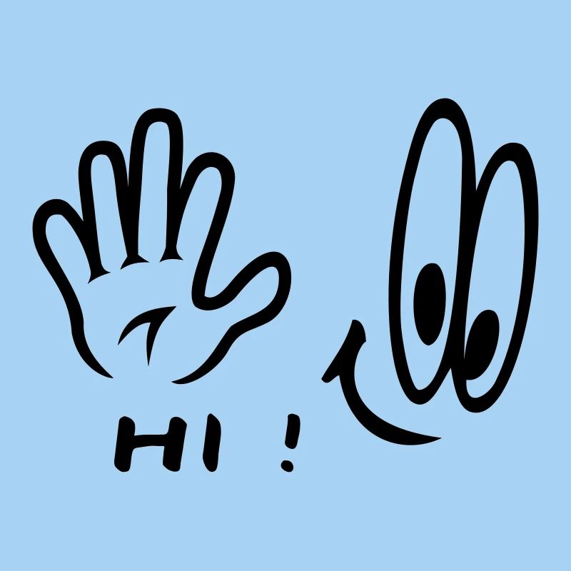 Handzeichen, Hi , Comic
