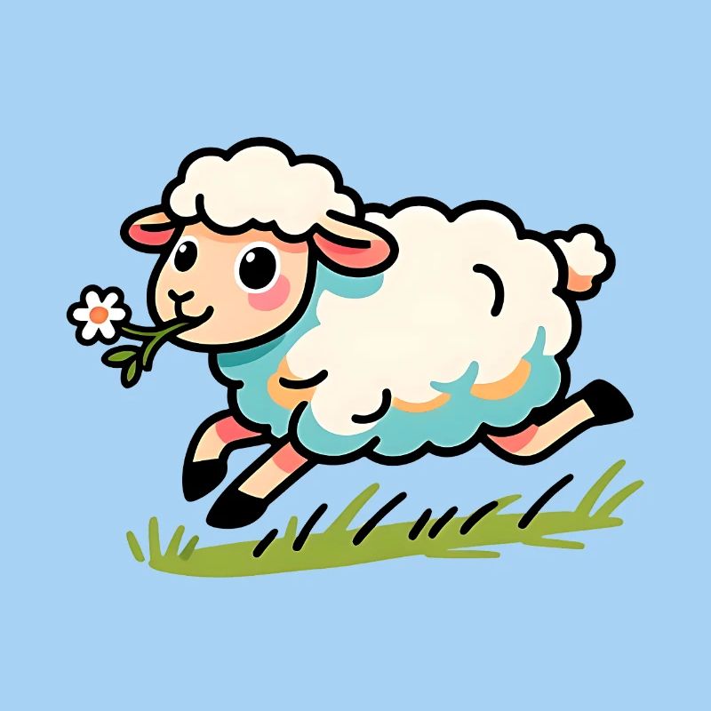 Lammhammel auf der Wiese