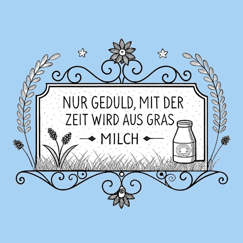 Sois juste patient – avec le temps, l’herbe devient du lait