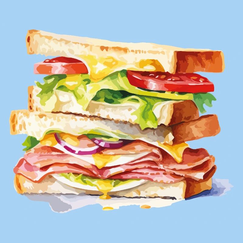 Artful sandwich stack
