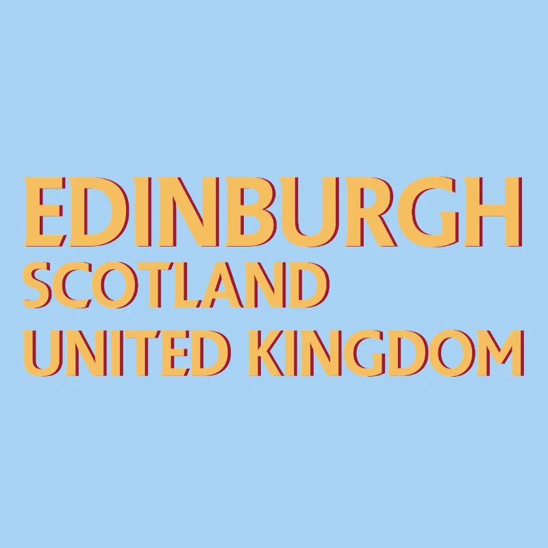 Edinburgh – Schottland Textdesign