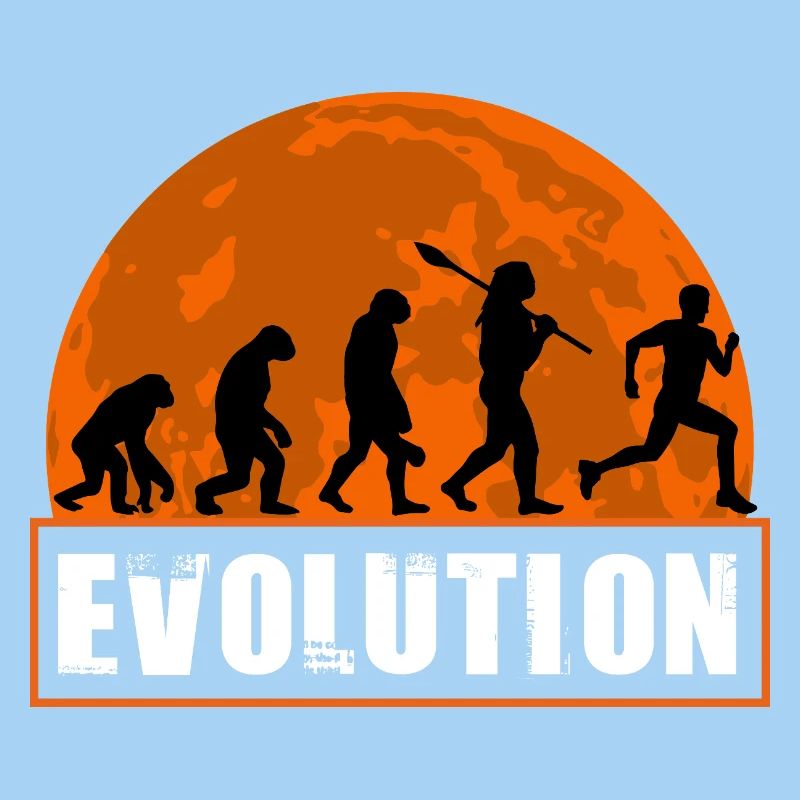Running Man Evolution Funny Runner Tee Marathon