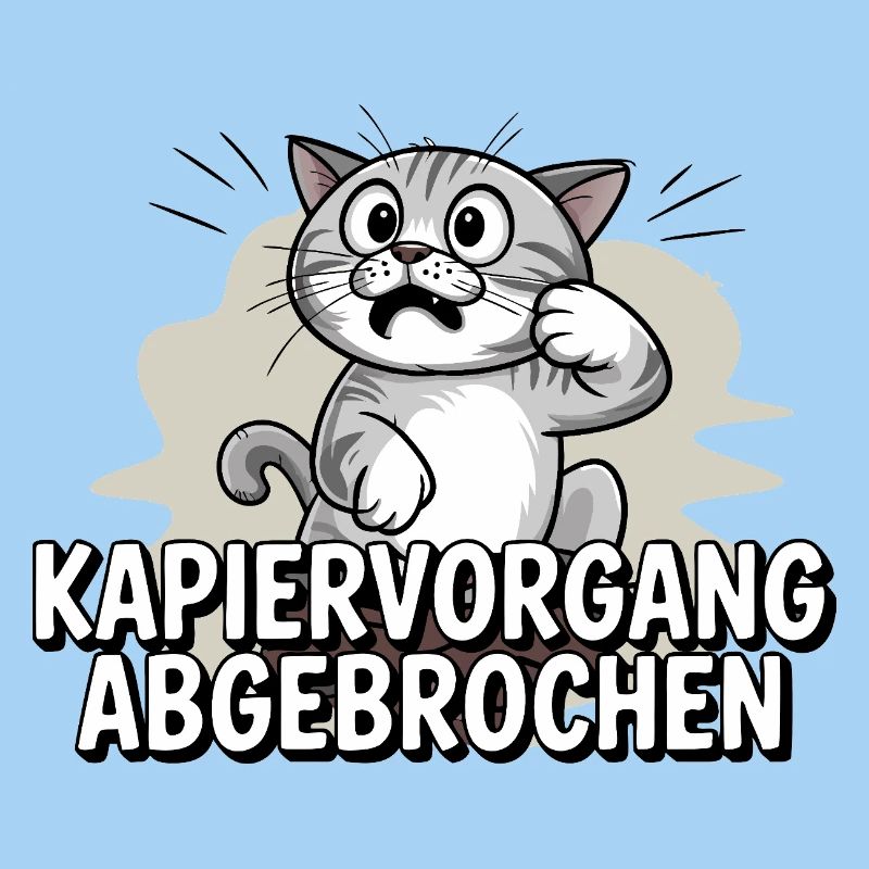 Kapiervorgang abgebrochen – Katze verwirrt