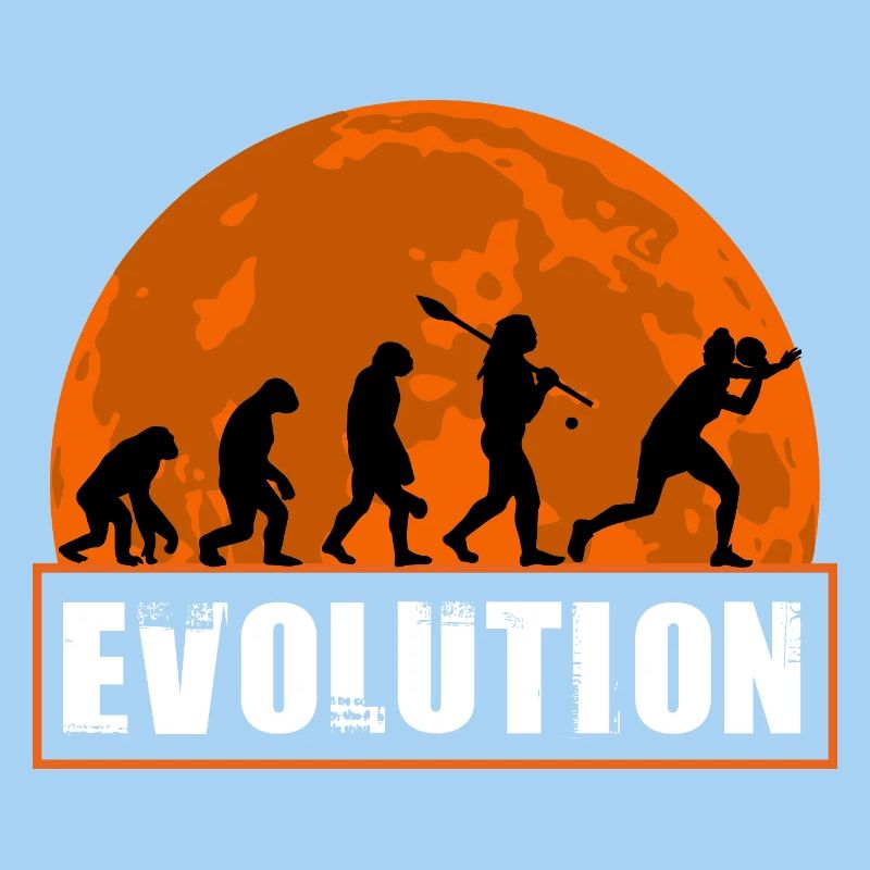 Table Tennis Evolution Ping Pong Player Art