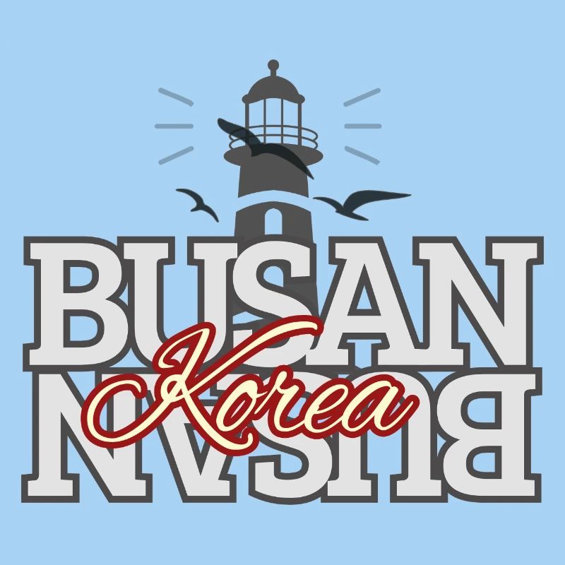 Conception typographique du phare de Busan, Corée