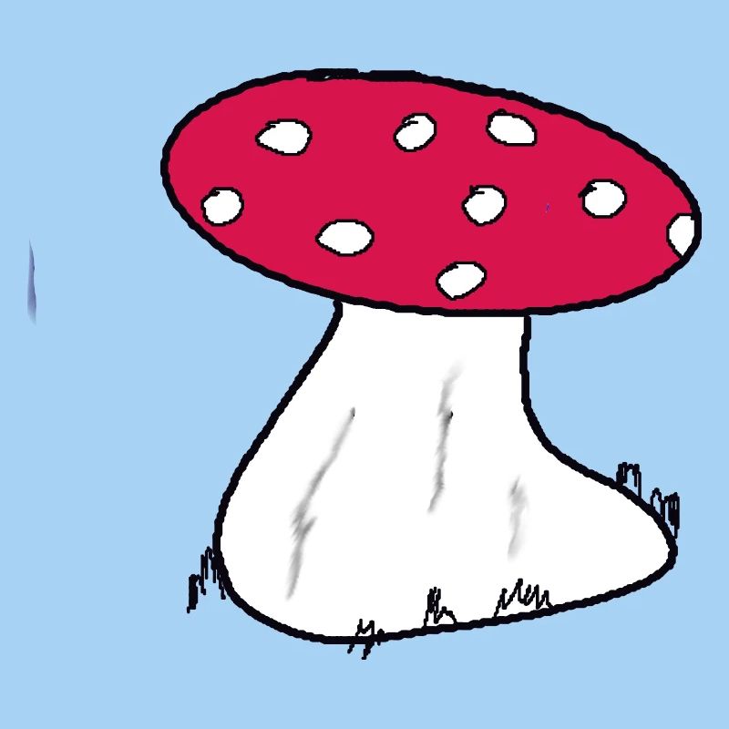 Motif de dessin animé Red Toadstool