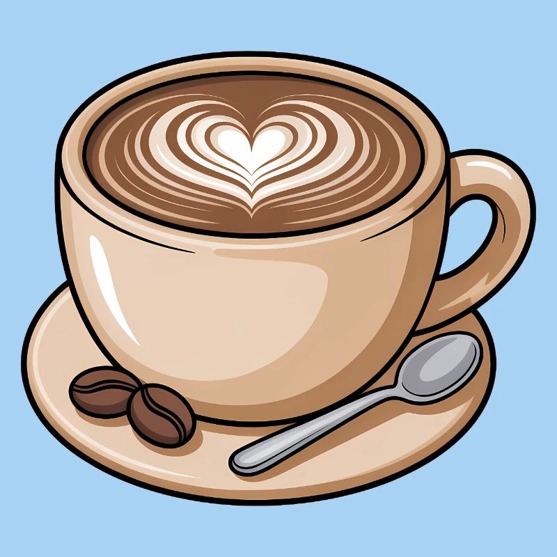 Heart-shaped Latte Art Coffee Mug