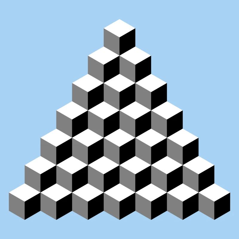 Isometric Cube Pyramid