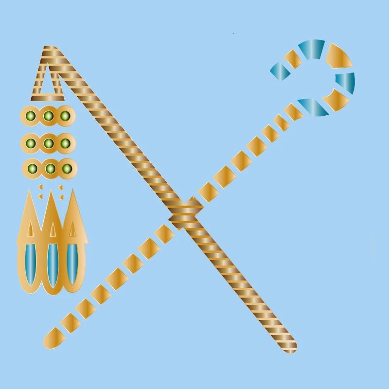 Golden Pharaoh's Scepter – Hook and Flail