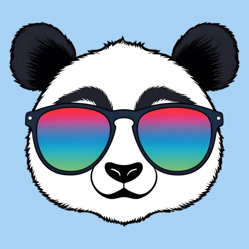 Panda Regenbogen-Sonnenbrille