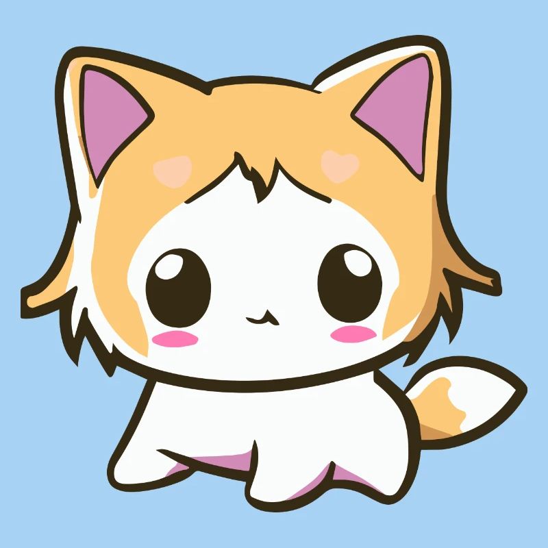 Kawaii Chibi Katze – Süßes Anime-Kätzchen