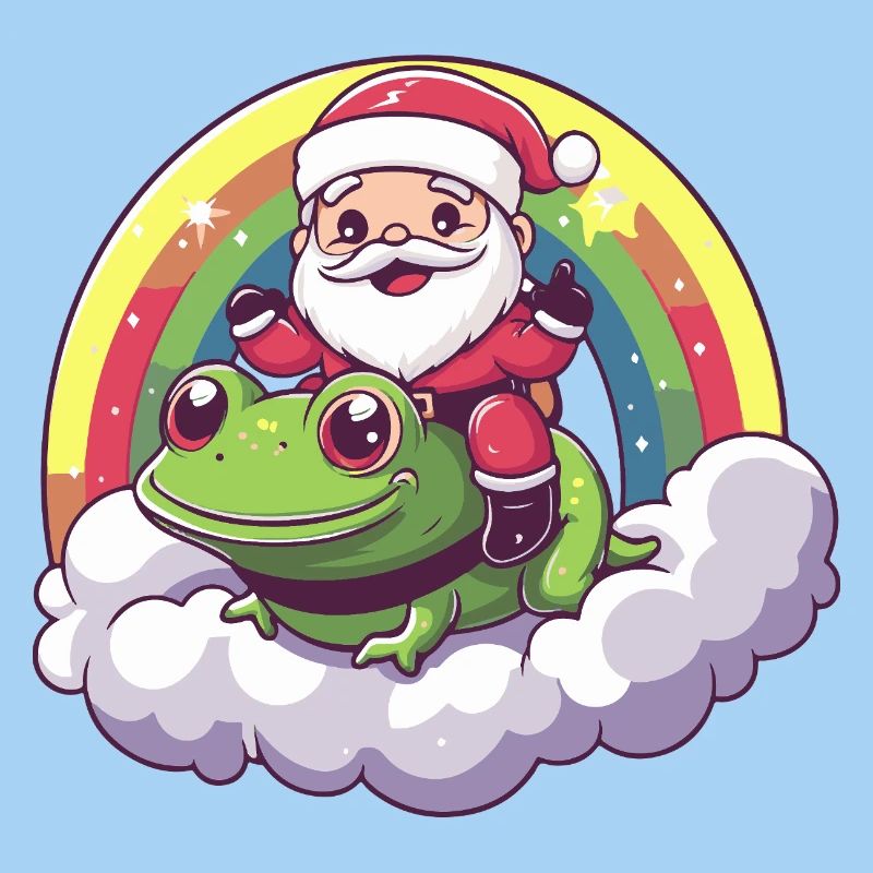 Frosch Weihnachtsmann Weihnachten