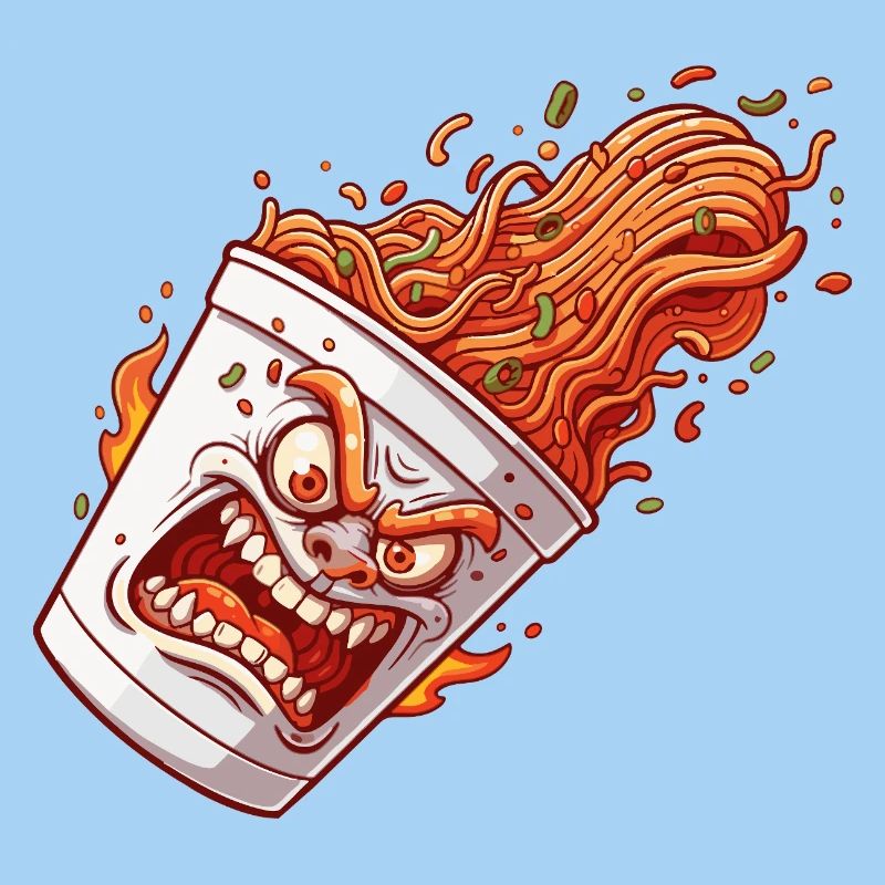 Flammender Becher Wutanfall