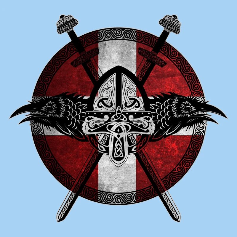 Viking Viking Danemark drapeau Raven Design