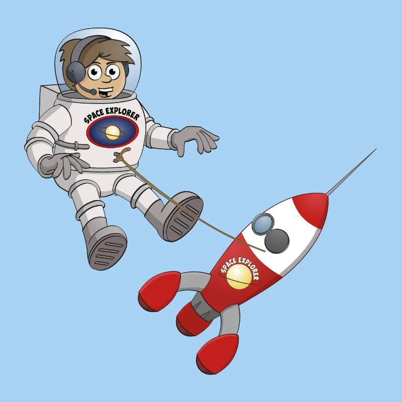 "L'astronaute et son vaisseau spatial"