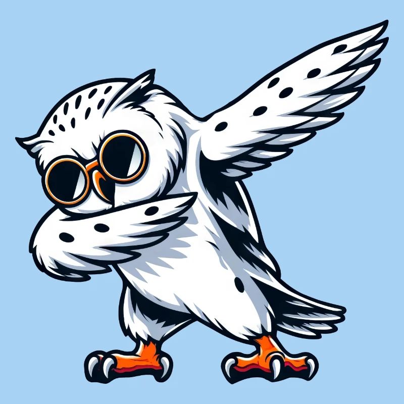Coole Schneeeule Dabbing Pose