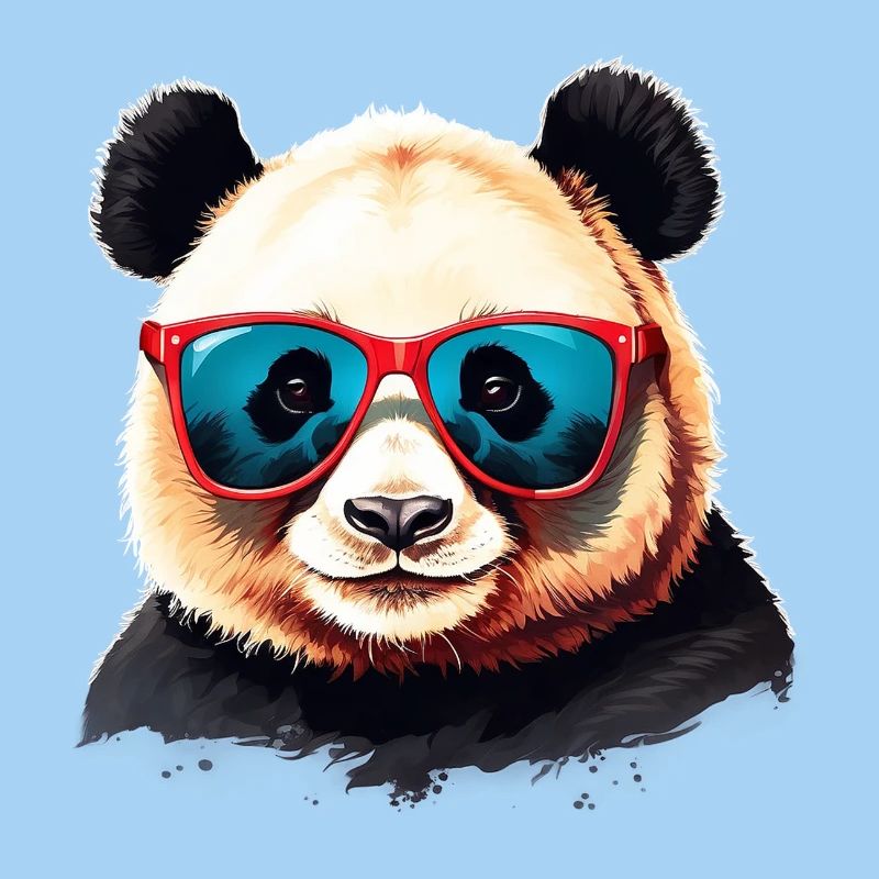 Schlauer Panda Bär Mit cooler Sonnenbrille