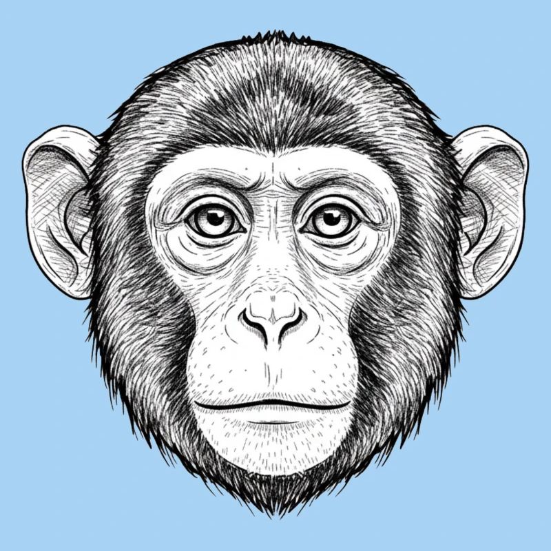 Expressive monkey portrait