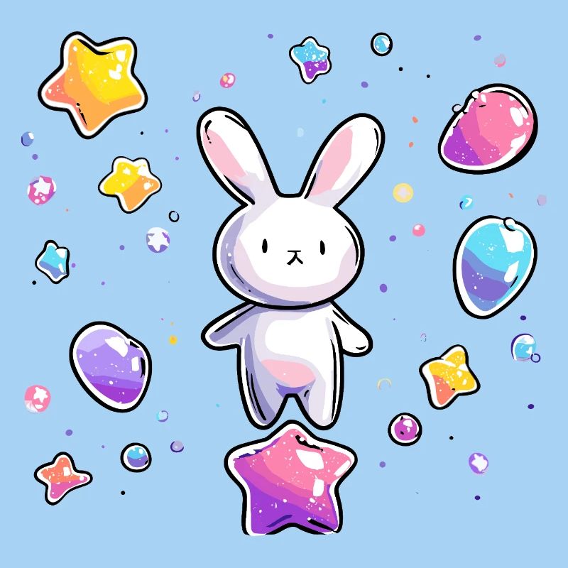 Pastell Bunny Sternenflug