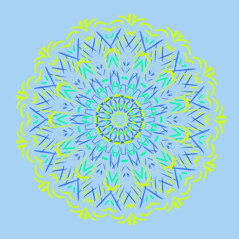 Luminous Mandala Neon Design