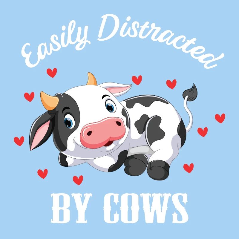 Easiliy Distracted by Cows Cow Farmer Farmer Cattle