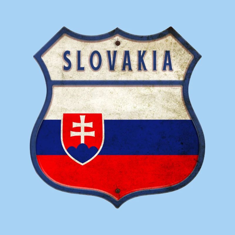 Slowakei Flaggen Wappen Design