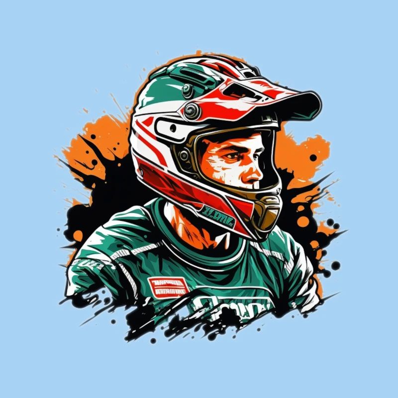 Rennfahrer Farbexplosion