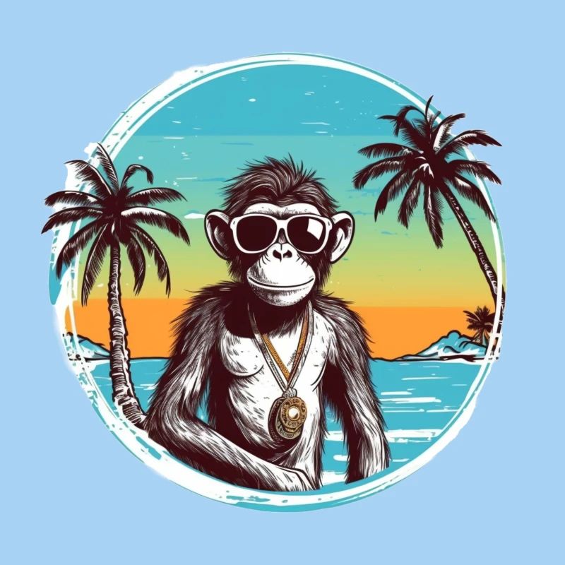Cool Affe*Sommer Strand Design