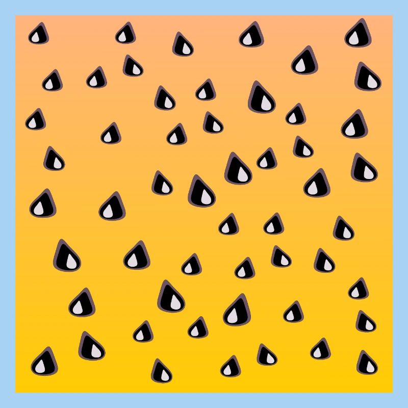 Motif de pastèque jaune LÉGUMES MANGEANT DES GRAINES