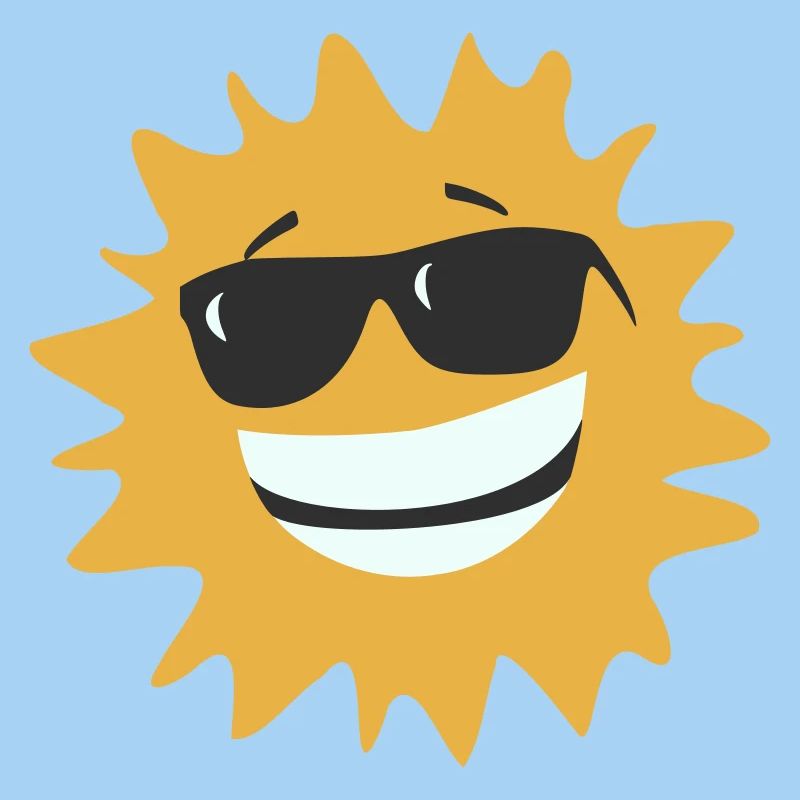 Sunburst Smiling with Sunglasses