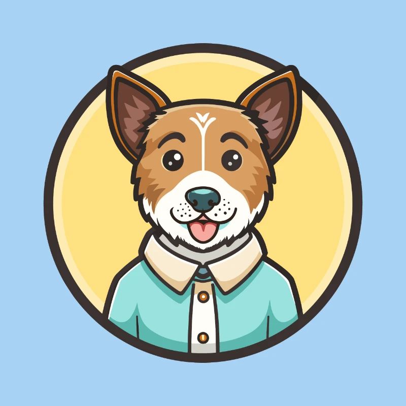 Teddy Roosevelt Terrier Hunderasse Karikatur Kawaii