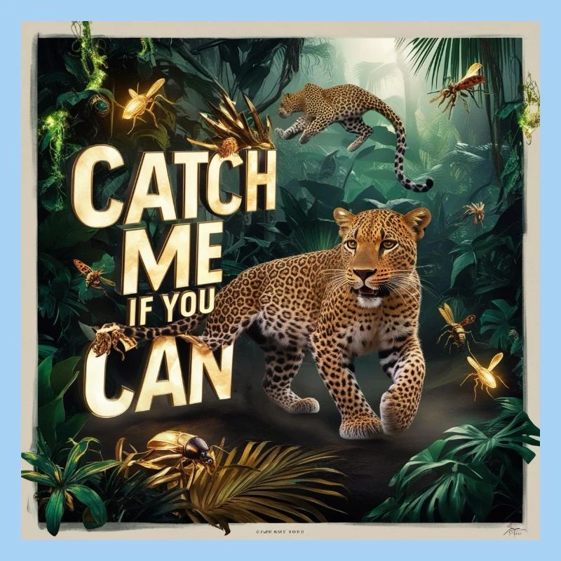 Dschungel Leopard Sprung