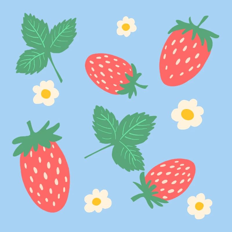Hübsche wilde Erdbeeren Illustration