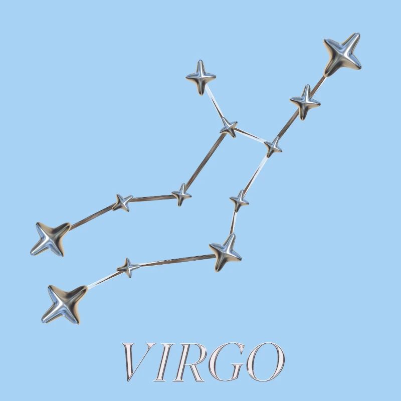 Virgo Sternbild – Minimalistisch Silber