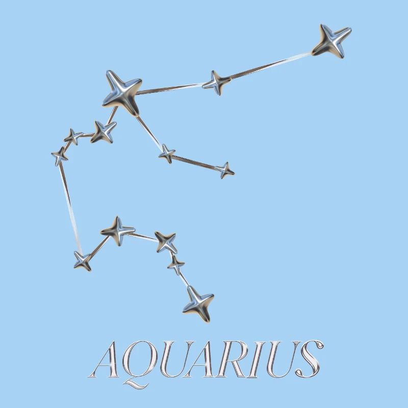 Aquarius Sternbild – Silber Minimal-Konstellation