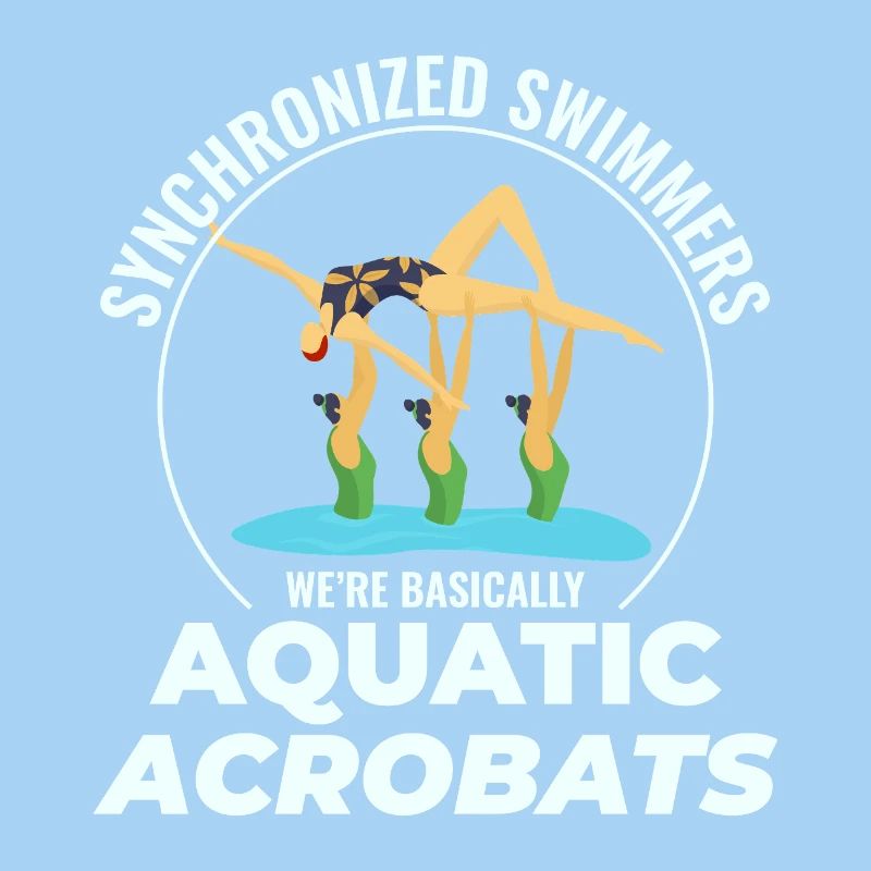 Wasserakrobaten Synchronschwimmen Humor