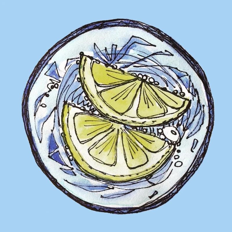 Dessin à la main du citron