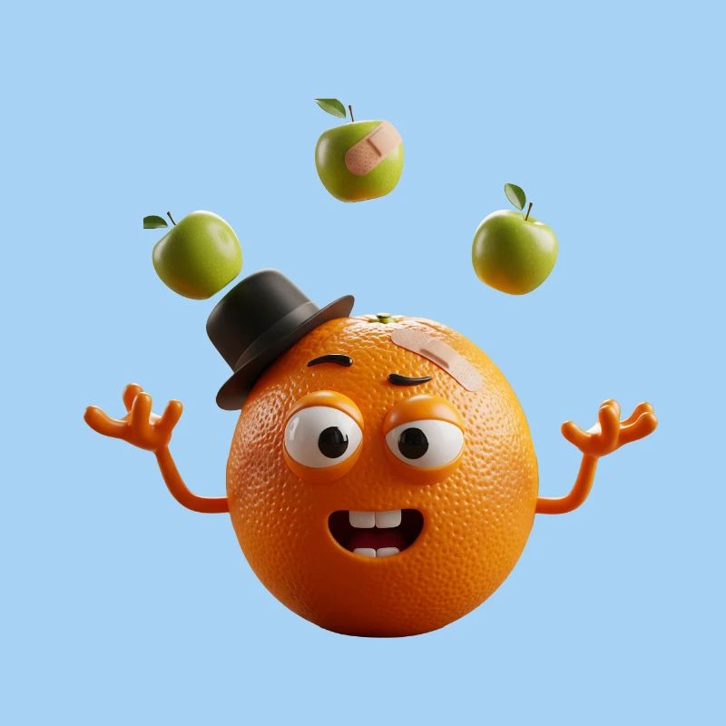 Verspieltes Orange
