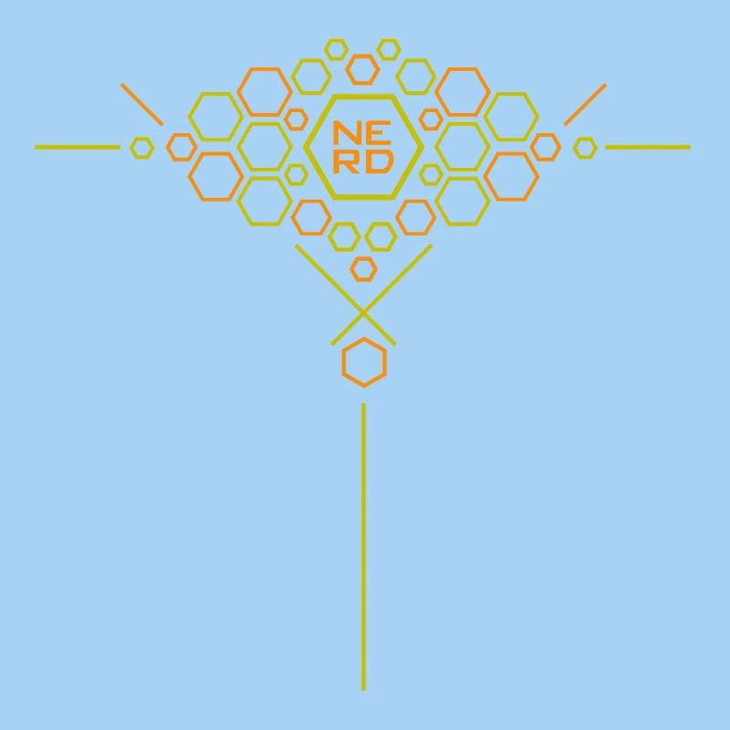 Nerd Hex Muster Gradient