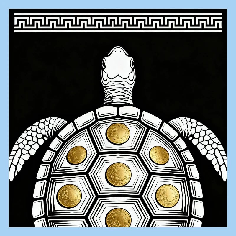 Schildkröte Münzpanzer