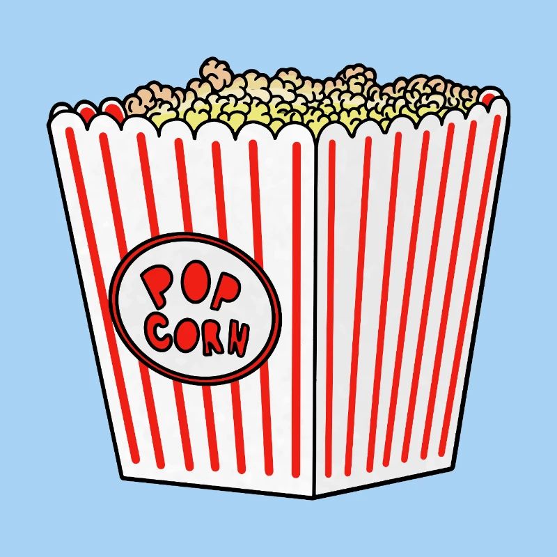 Popcorn Stripe Burst Eimer Retro