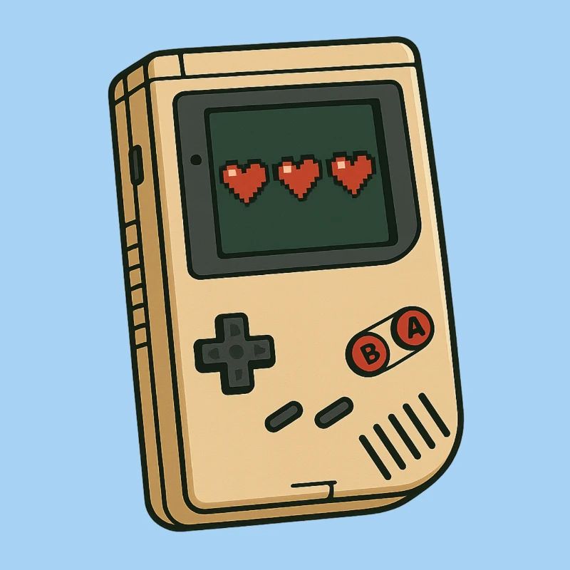Retro Gameboy Herzdesign